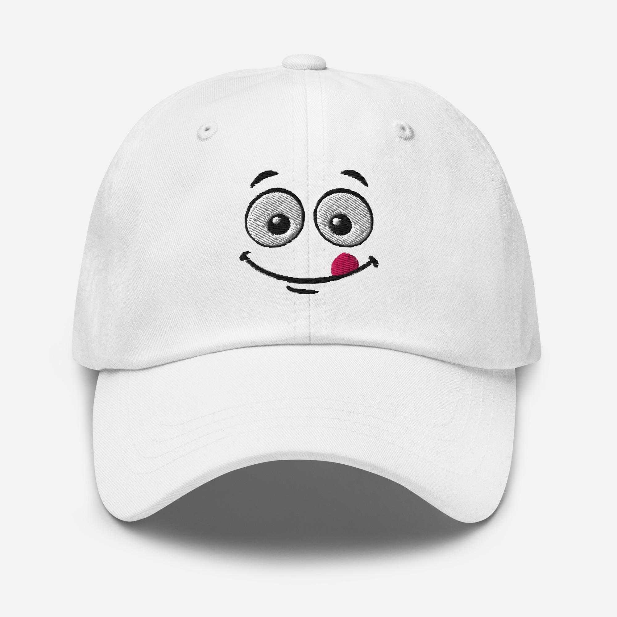 Embroidered Cartoon Face Hat – Cute Interested Expression Cap, Fun Kawaii Dad Hat, Gift for Teens & Adults