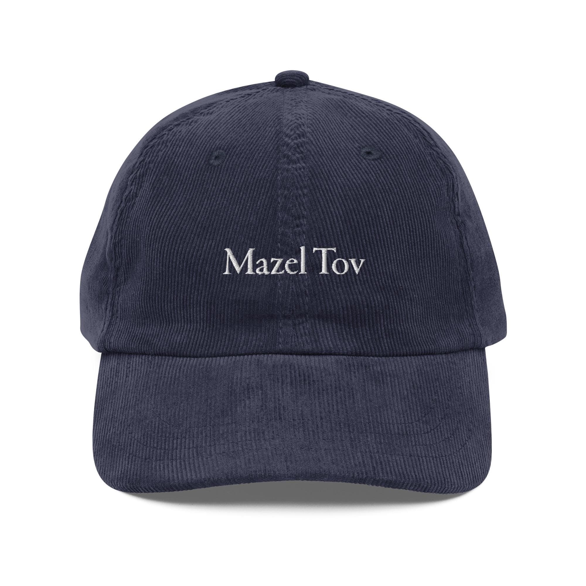 Mazel Tov Hat Corduroy Cap | Jewish Celebration Gift | Bar Bat Mitzvah Baseball Cap | Mazel Tov Embroidered Hat