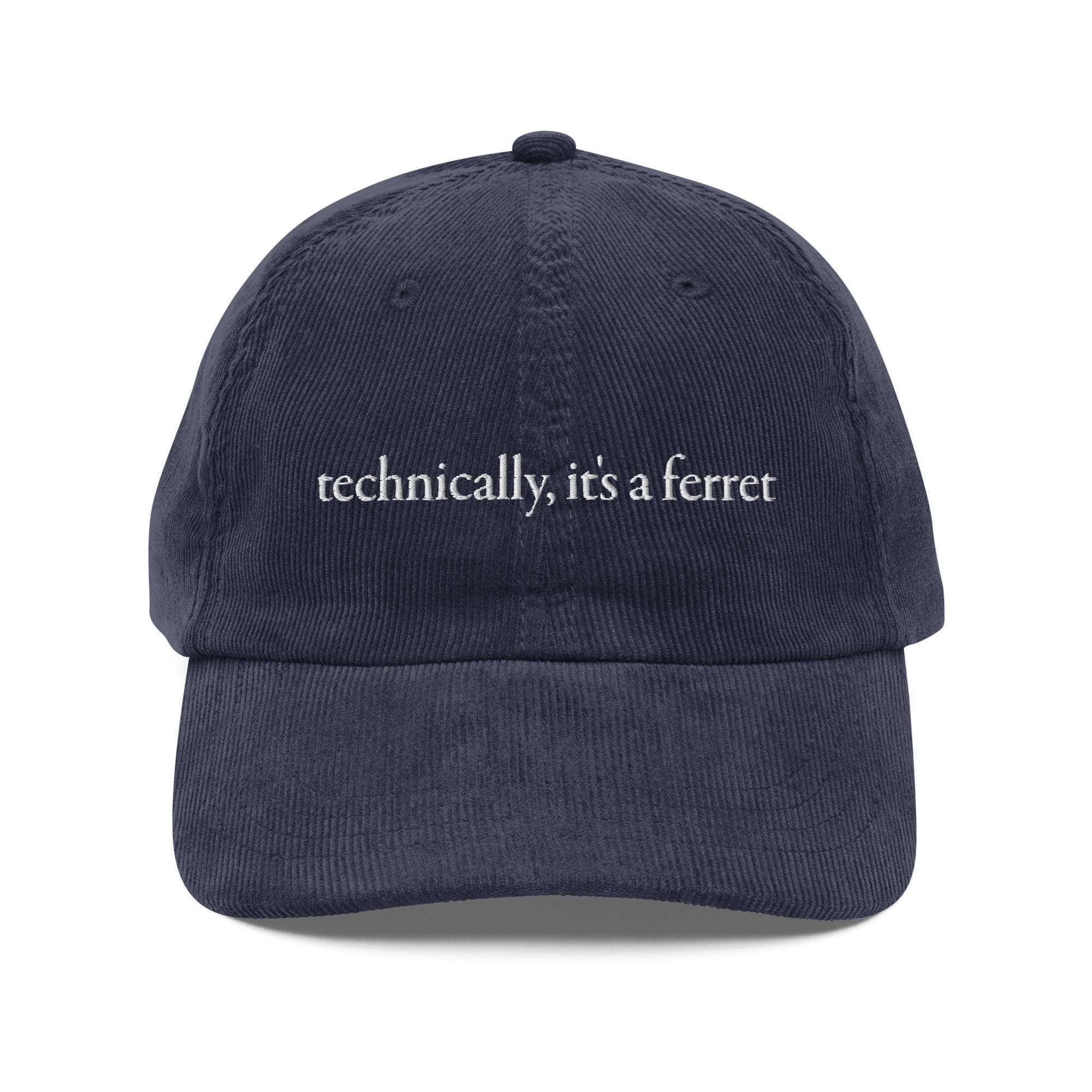 Technically its a ferret Hat Embroidered Corduroy Cap