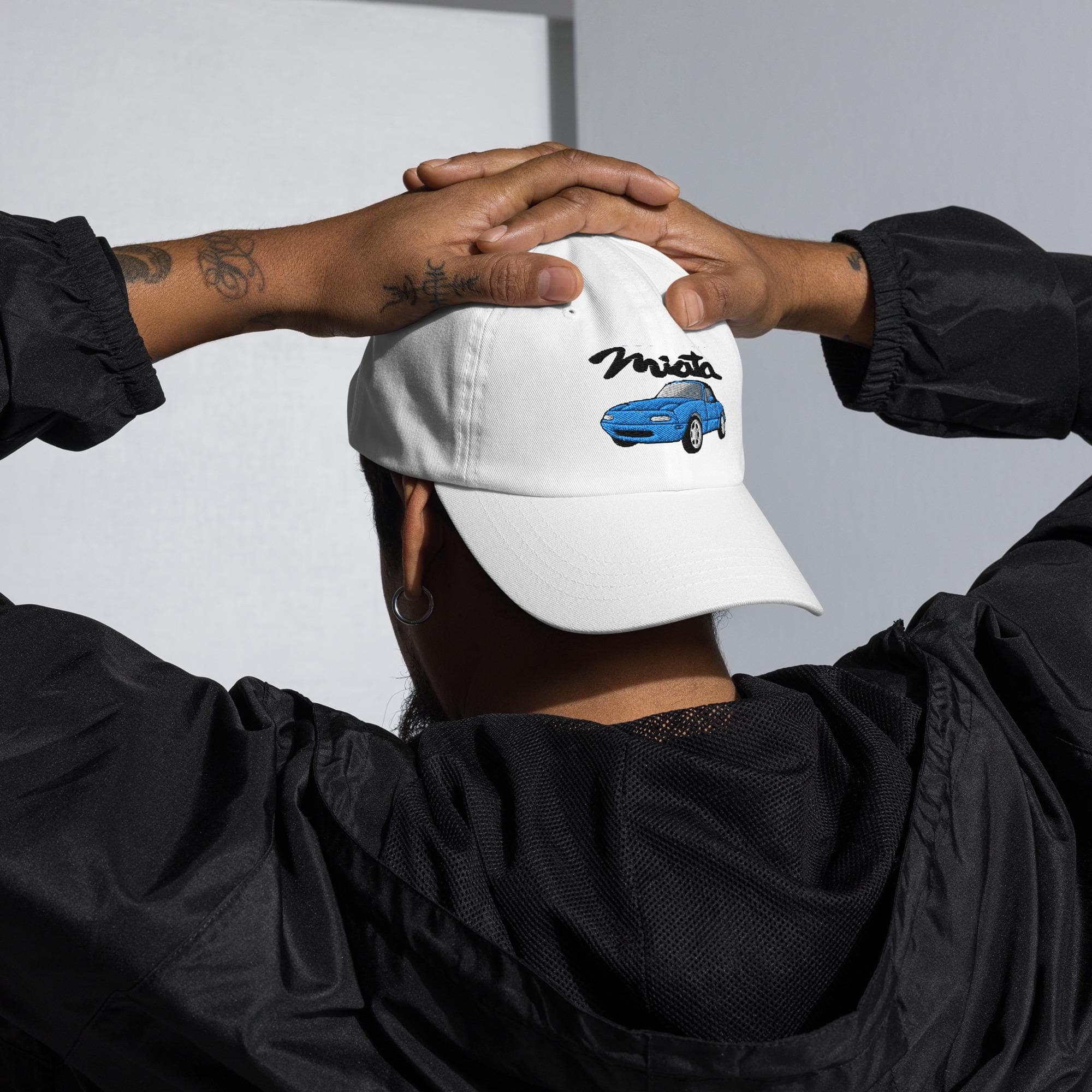 Teal Blue Miata Mazda Hat Embroidered Dad Cap