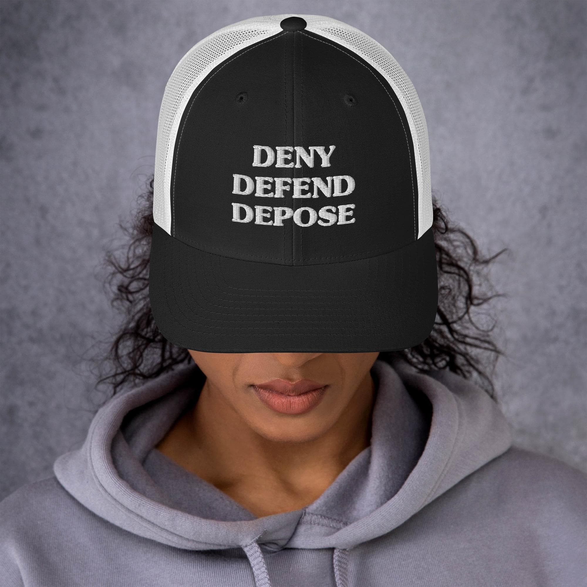 Deny Defend Depose TRUCKER CAP | Embroidered Bold Political Cap
Rally and Protest
Anti-Capitalism Cap
Protest Hat
System Reform Cap
Social Justice Hat
democratic socialist
Universal Healthcare
maga hat
Eat The Rich
People Over Profit
activist hat