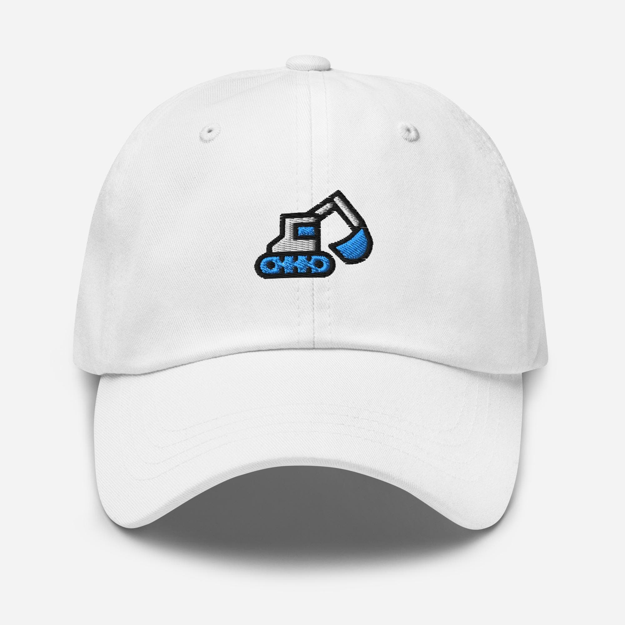 Cute Excavator Embroidered Hat – Cute Construction Truck Dad Cap, Heavy Equipment Gift for Men, Kids, Operator or Builder