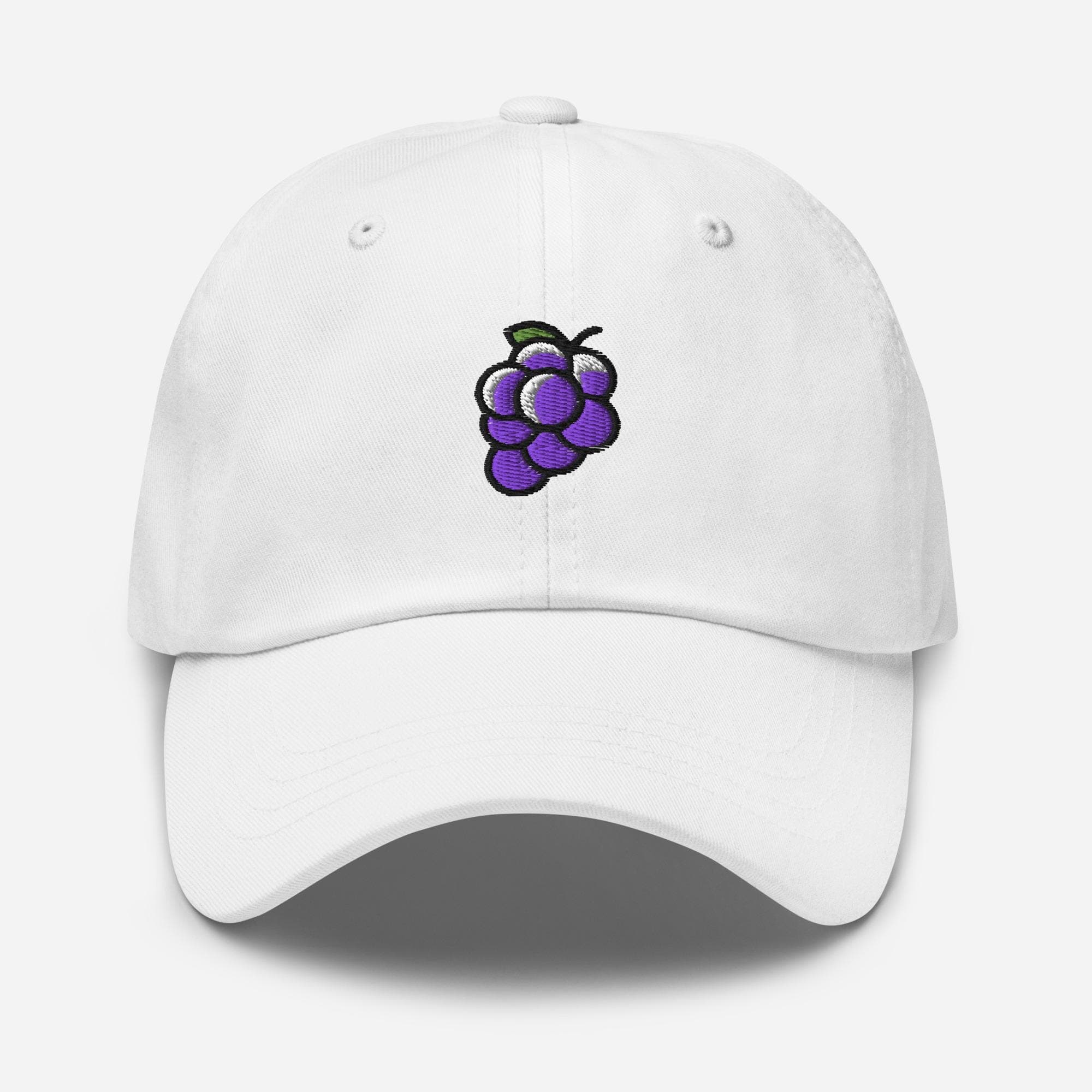 Cute Grapes Hat Embroidered – Cute Fruit Baseball Cap – Summer Fruit Embroidery