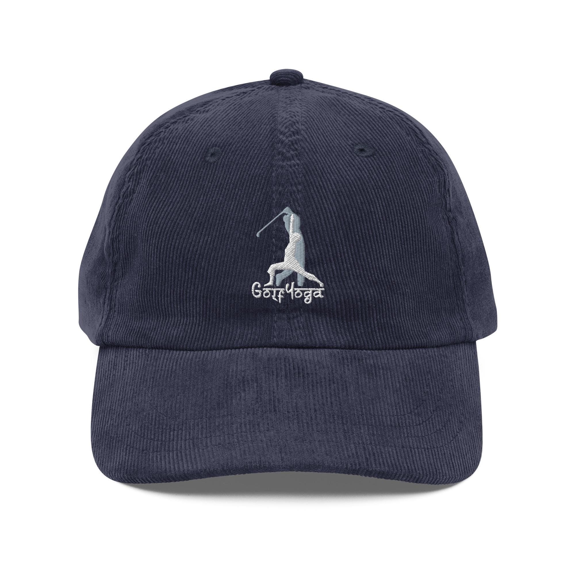 Corduroy Golf Yoga Hat | Golf Lover Cap | Zen Golf Embroidered Dad Hat | Golf Yoga Gift | Sports & Relaxation Cap