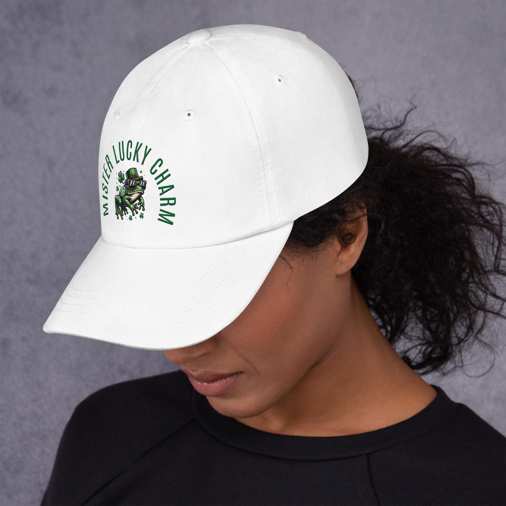 Mister Lucky Charm Hat Embroidered Dad Cap | Cute Frog Hat St Patricks Day Gift st patricks Hat
for frog owner
for frog lover
frog gift
cute frog
four leaf clover
lucky quotes
leprechaun
holiday gift
trending hat