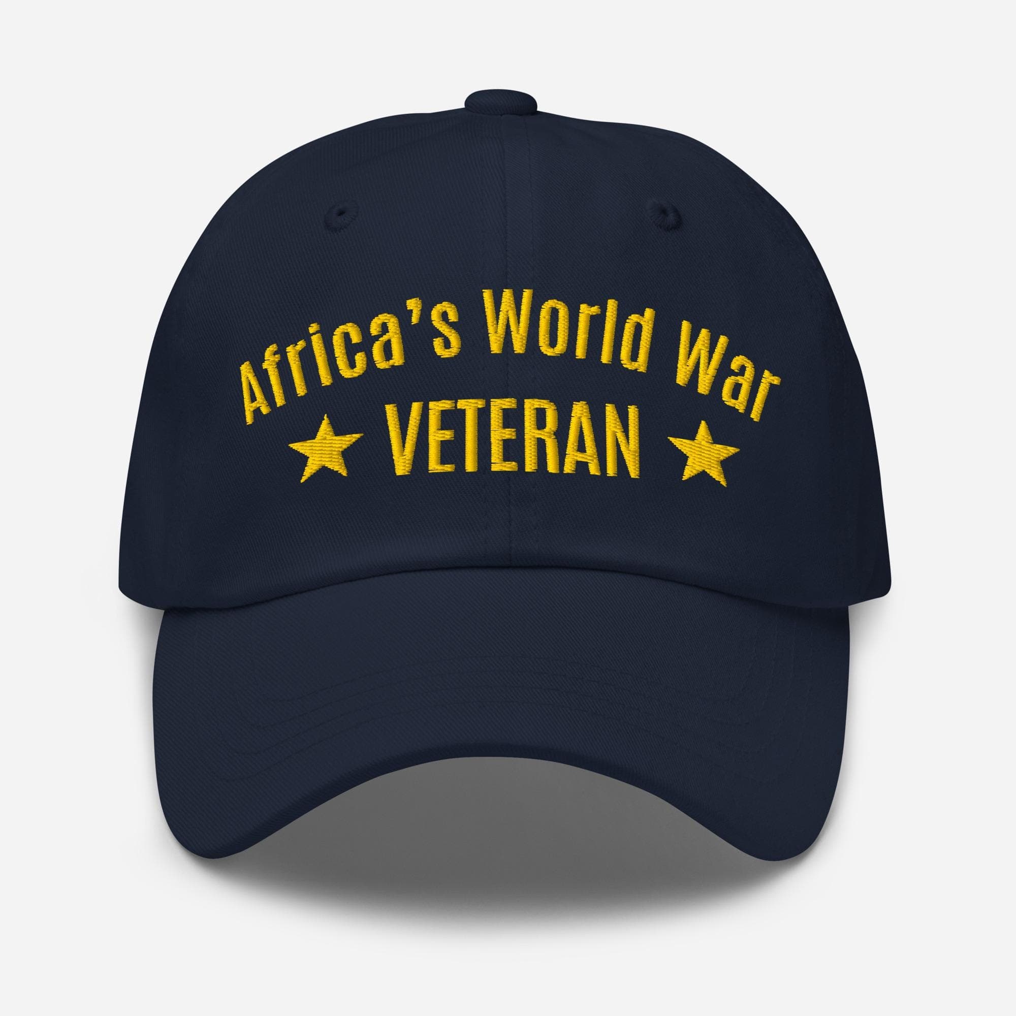 Africa’s World War Veteran Embroidered Dad Cap | Military History Baseball Hat | Veteran Tribute Adjustable Cap