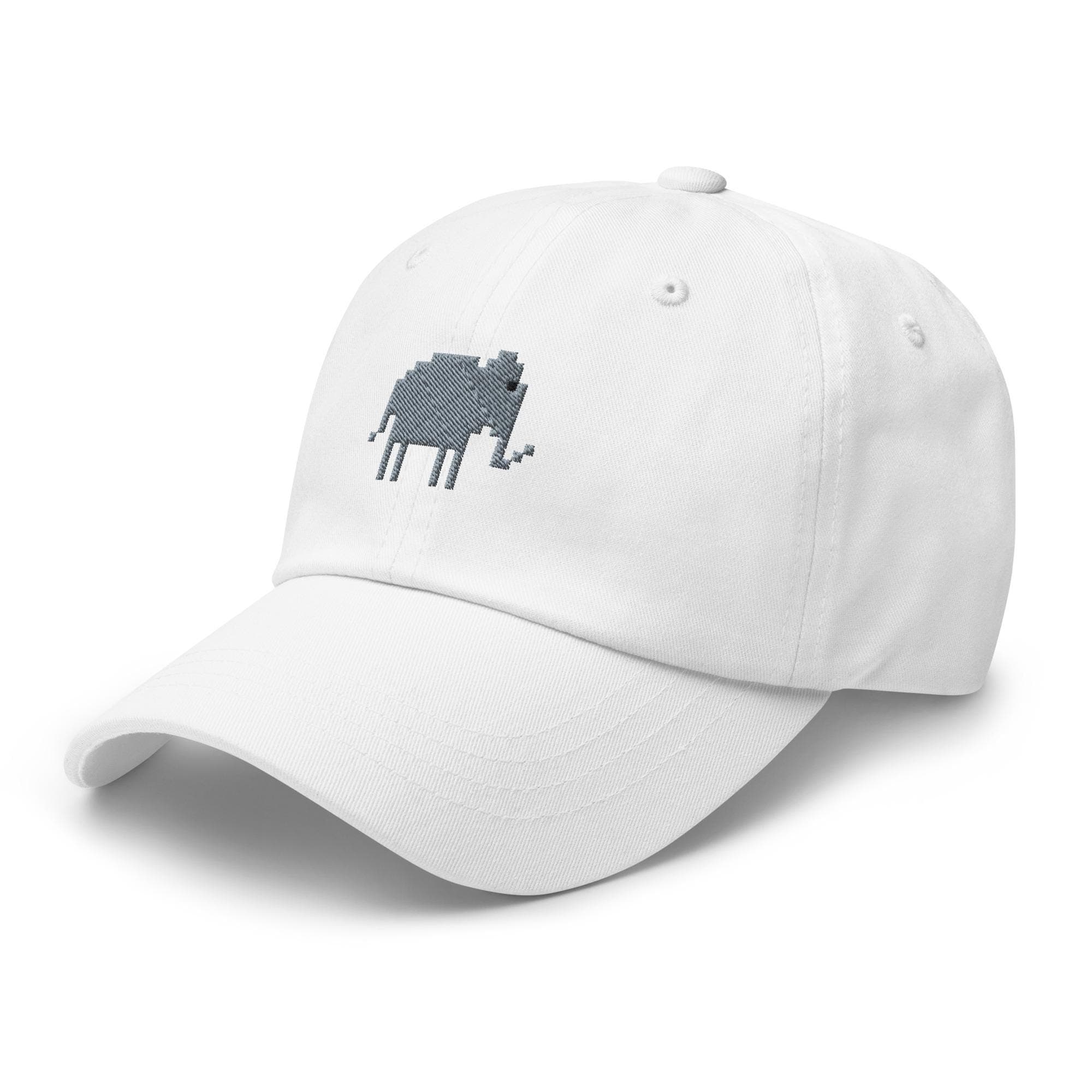 Pixelated Elephant Dad Cap | Unisex Baseball Hat | Retro Animal Embroidery | Gift for Elephant Lovers