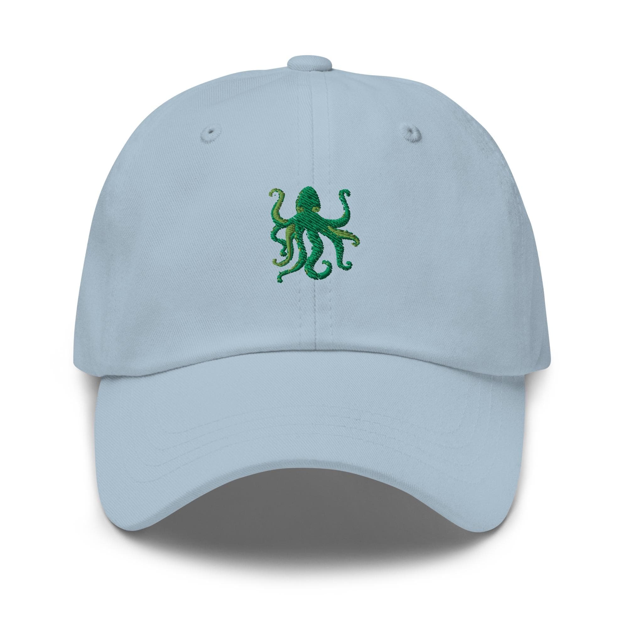 Cute Green Octopus Embroidered Dad Hat Gift Octopus Lover Cap Gift Sea Creature Cap Sea Animals Hat Gift