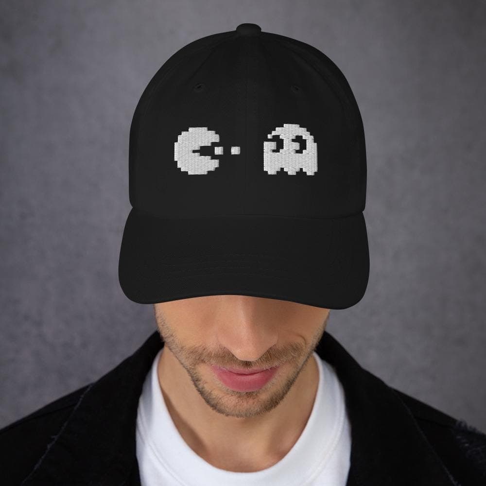 Pac Man Embroidered Hat – Retro Video Game Cap – Gamer Gift