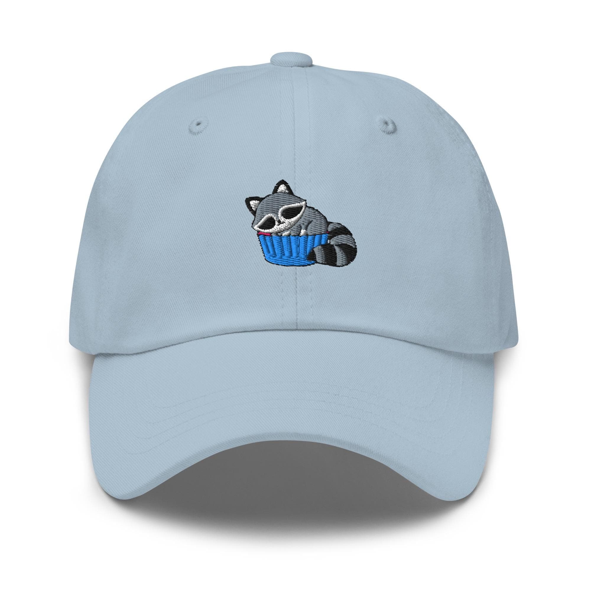 Raccoon Hat Sleeping Embroidered Dad Hat, Gift For Cute Raccoon Lovers Baseball Cap, Dad Cap Gifts, Gift for Dad Gift for Mom Raccoon Hat