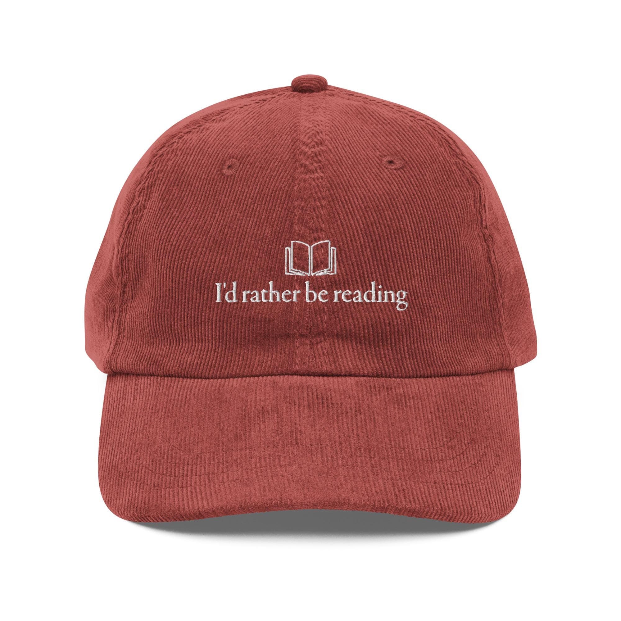 I'd Rather Be Reading Corduroy Hat | Book Lover Cap | Reading Enthusiast Gift