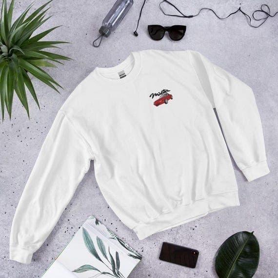 Mazda Miata Embroidered Sweatshirt | Car Lover Gift | JDM Car Crewneck | Miata MX5 Sweatshirt | Gift for Him Her