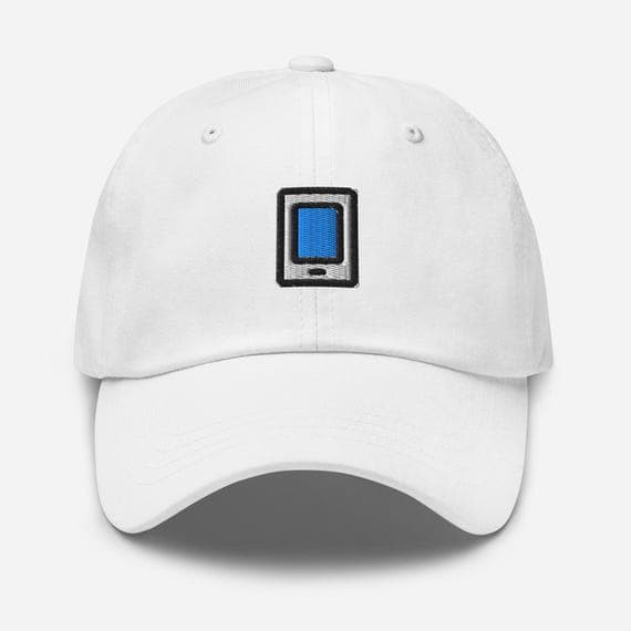 Cute Phone Embroidered Cap, Cartoon Phone Hat, Kawaii Accessories, Trendy Teen Hat, Fun Graphic Baseball Cap