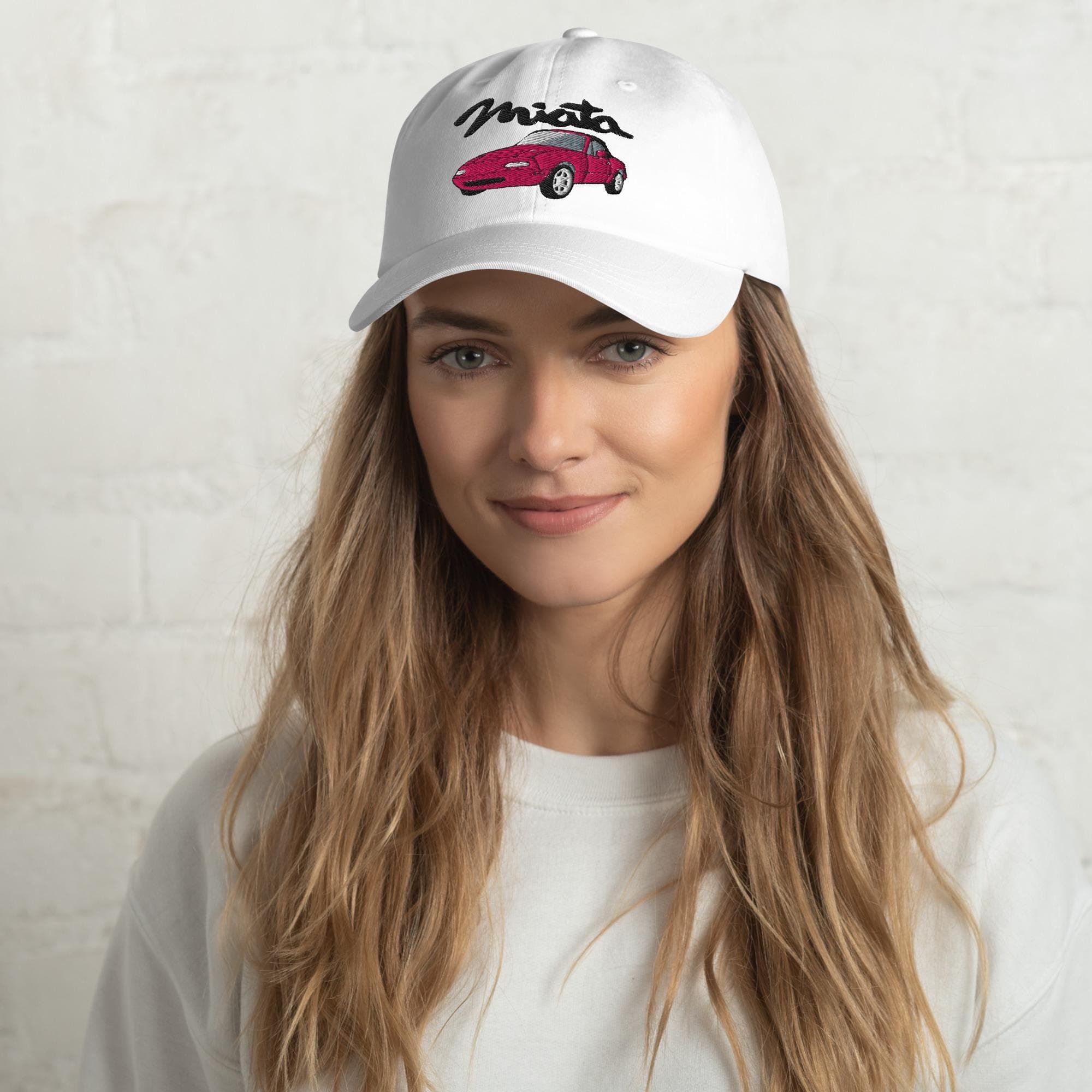 Flamingo Pink Miata Mazda Hat Embroidered Dad Cap