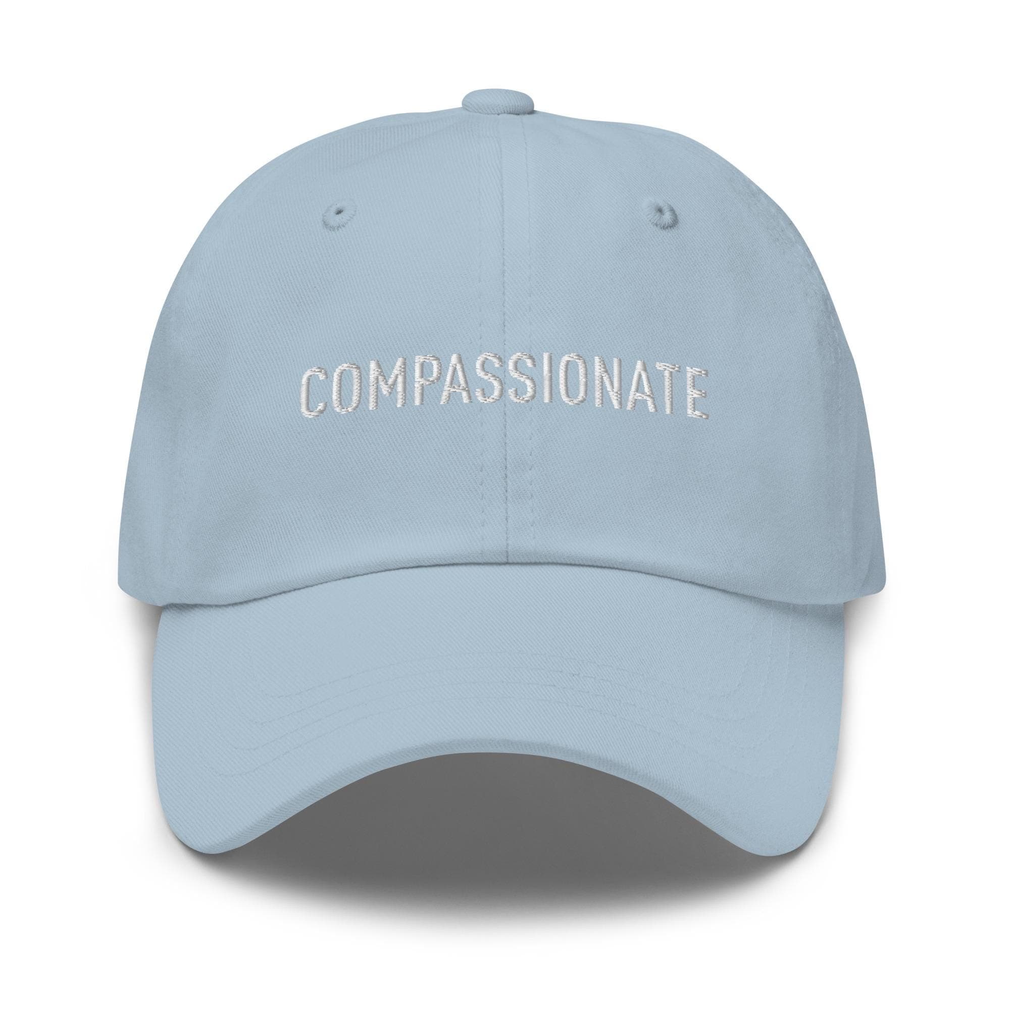 Compassionate Hat Embroidered Hat with Adjustable Strap Metal | Minimalist Hat | Personality Traits Hat | Baseball Cap | Gift for Friend