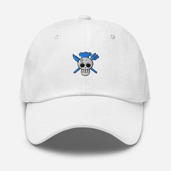 Sanji Anime Embroidered Hat Chief and Skull Logo Sanji Jolly Roger Baseball Cap