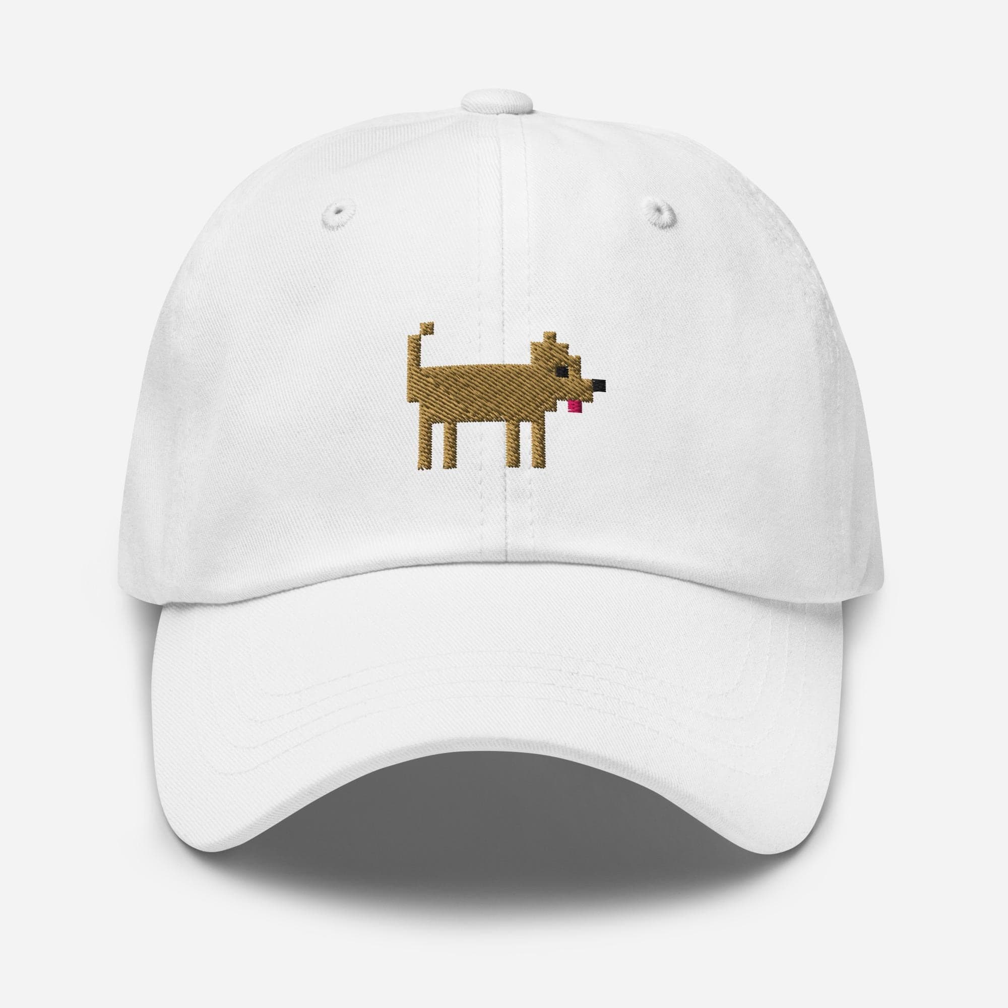 Pixel Dog Embroidered Baseball Cap | Retro Dad Hat | Gamer Gift | Dog Lover Aesthetic Cap