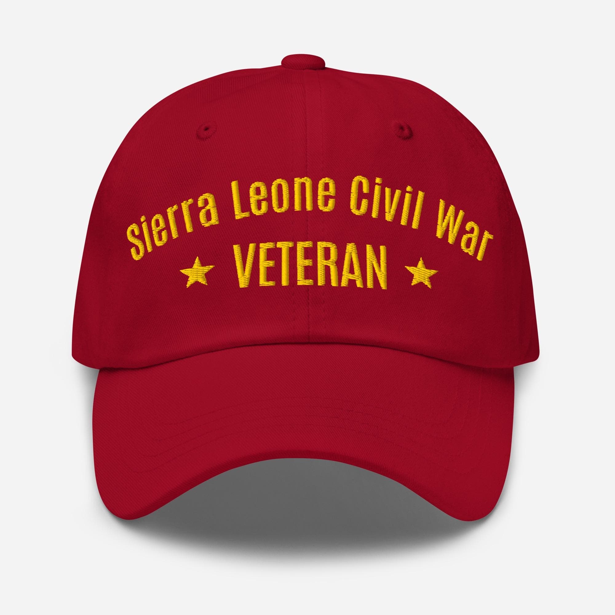 Sierra Leone Veteran Dad Cap | Freetown War History Embroidered Hat | West Africa Military Gift