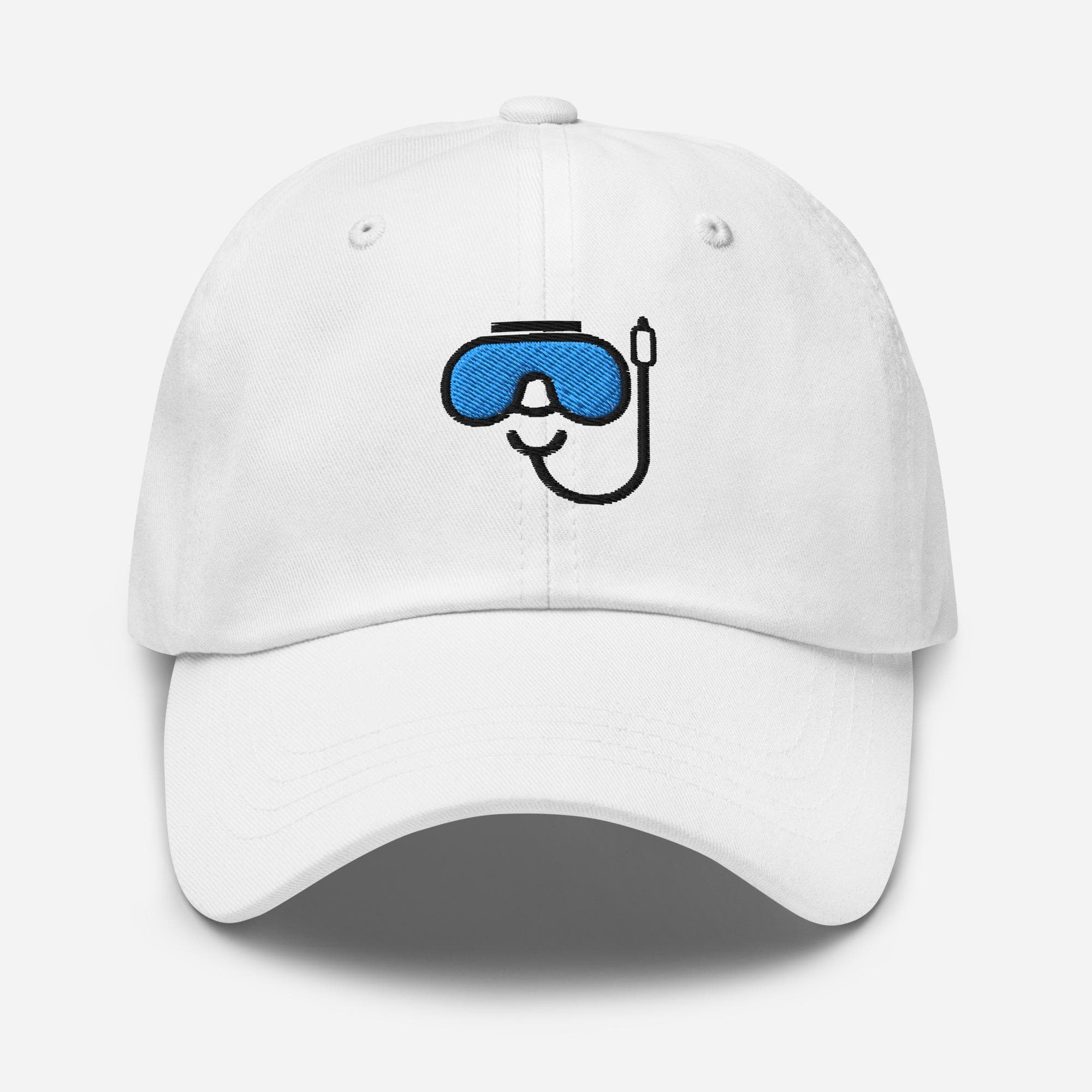 Scuba Diving Hat Embroidered Cap with Diving Goggles Icon | Diver Gift | Ocean Adventure Baseball Cap for Snorkel & Dive Lovers