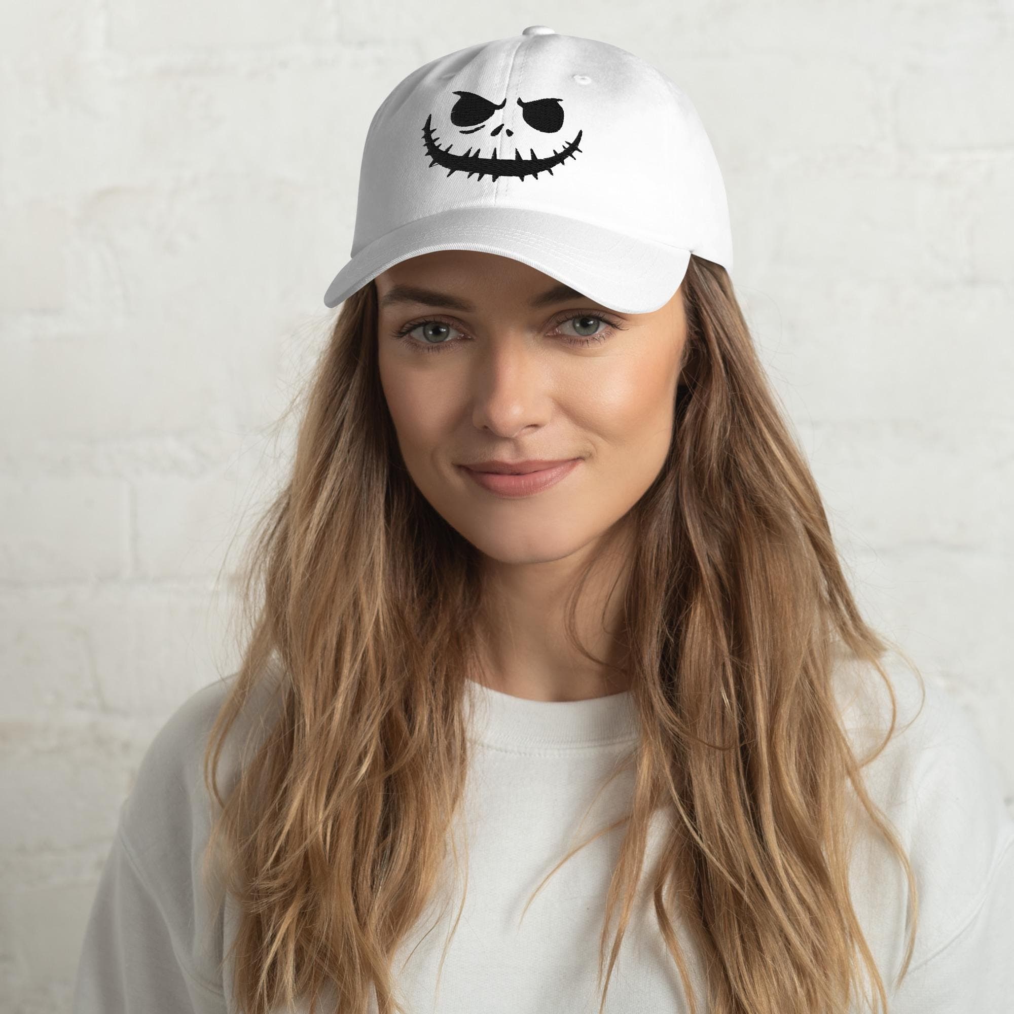 Halloween Smiles Jack Embroidered Dad Hat, Spooky Baseball Cap , Smiling Pumpkin Face Hat, Halloween Gift for Him or Her