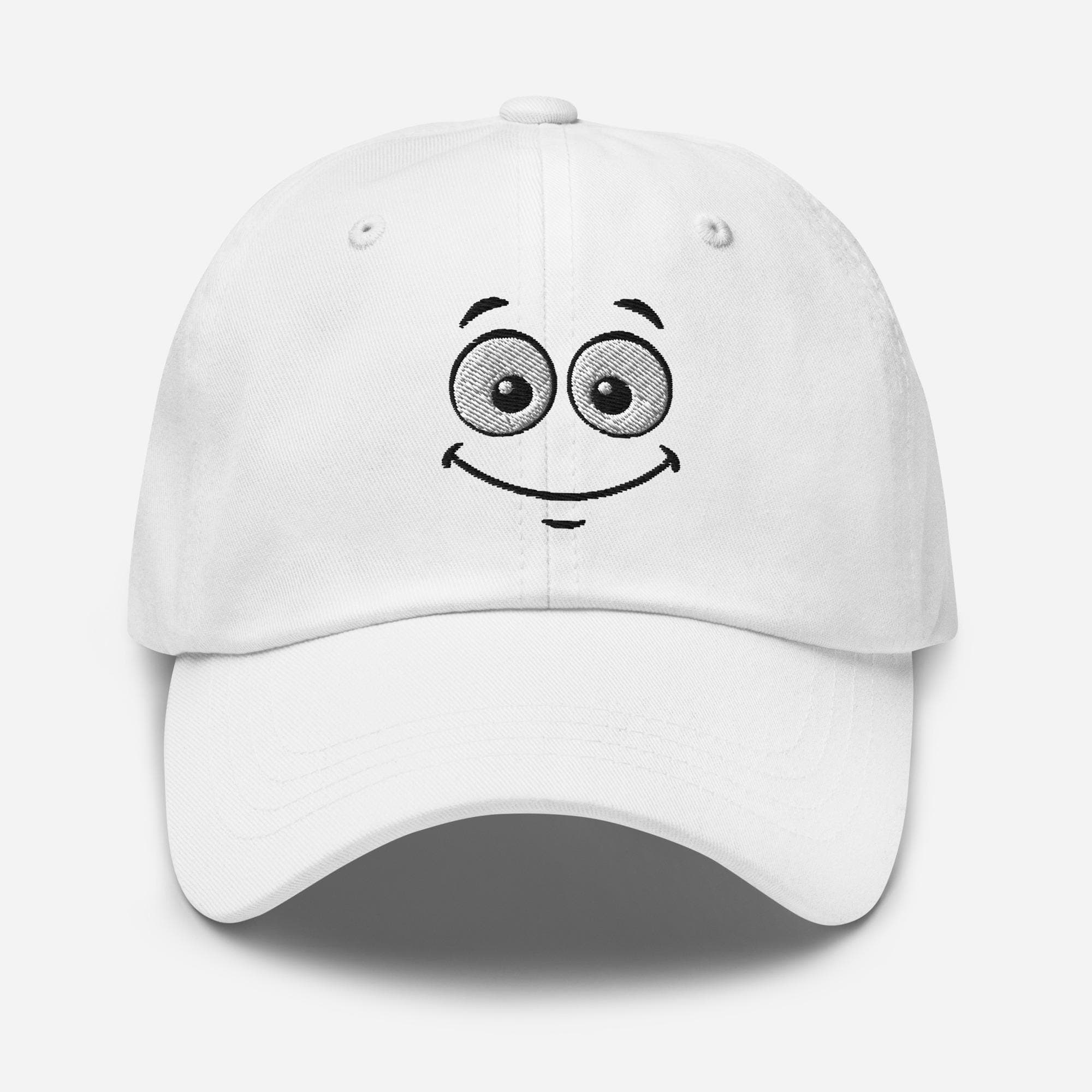 Cute Cartoon Face Embroidered Hat – Funny Expression Baseball Cap – Trendy Casual Adjustable Cap