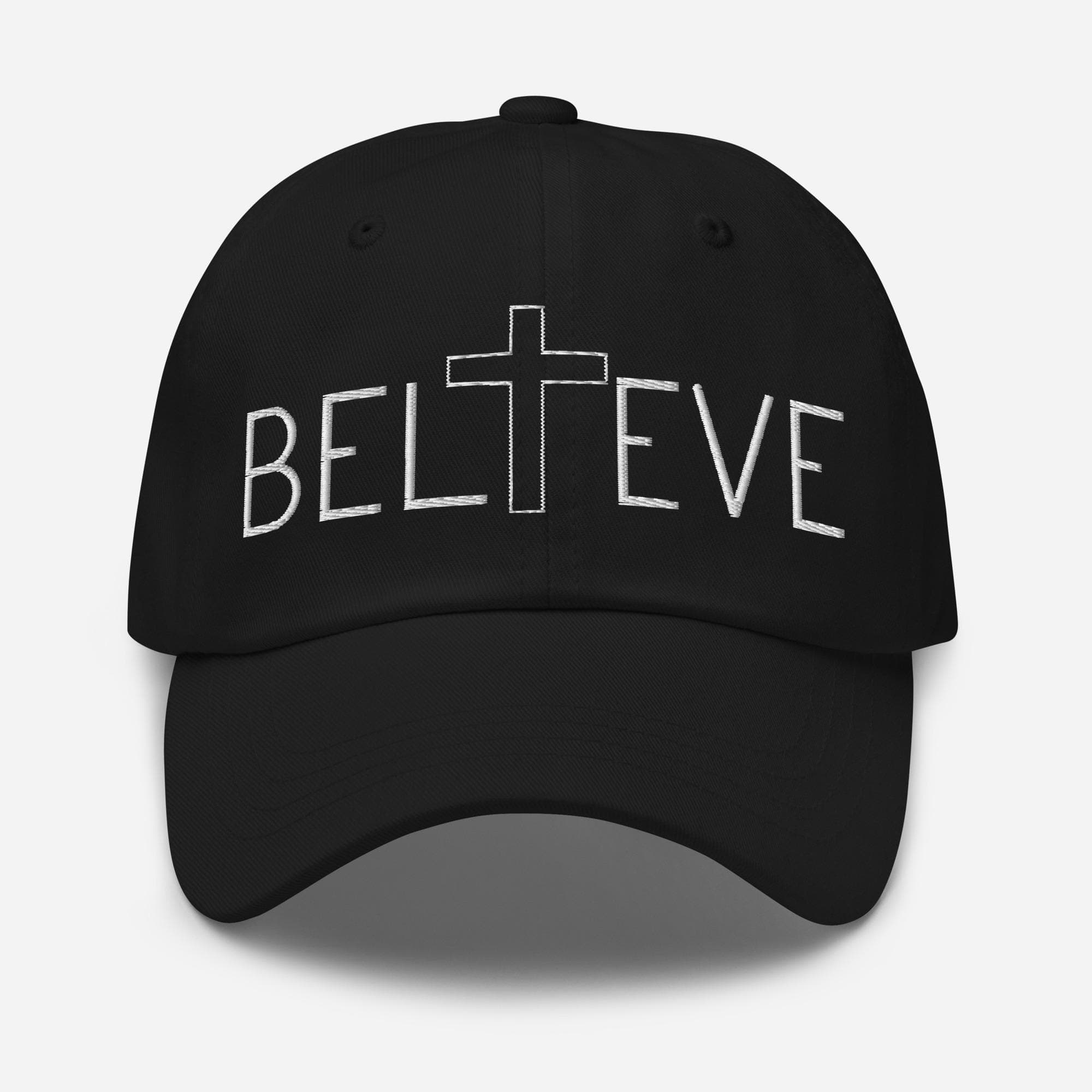 Believe Embroidered Hat | Inspirational Baseball Cap | Positive Message Dad Hat | Adjustable Minimalist Cap for Men & Women