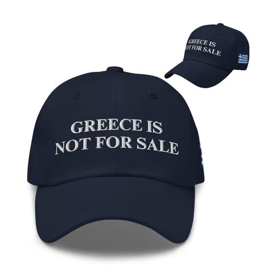 Greece Is Not For Sale Hat | Greek Pride Cap| Embroidered Dad Hat | Greece Patriotic Hat | Adjustable Buckle Baseball Cap