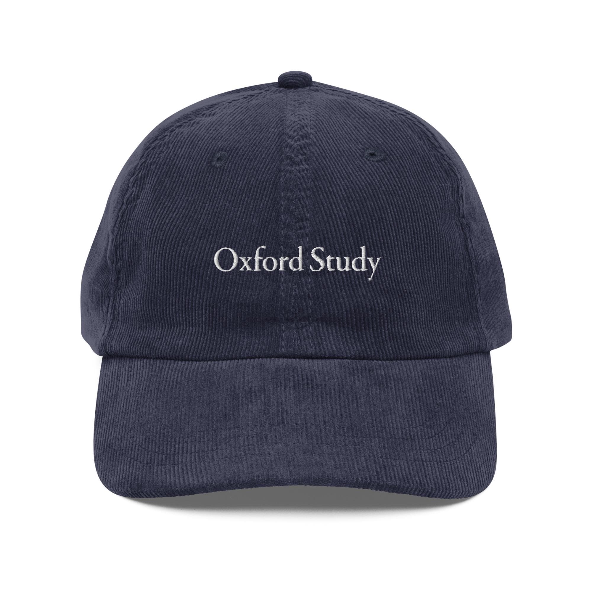 Corduroy Cap Embroidered Oxford Stud” Hat | Funny Internet Meme Hat | Vintage Aesthetic Dad Cap for Men & Women