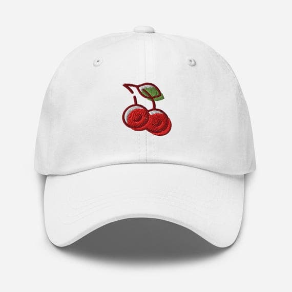 Cherry Dad Cap | Cute Fruit Embroidered Baseball Hat | Summer Casual Hat for Men Women | Gift for Fruit Lovers