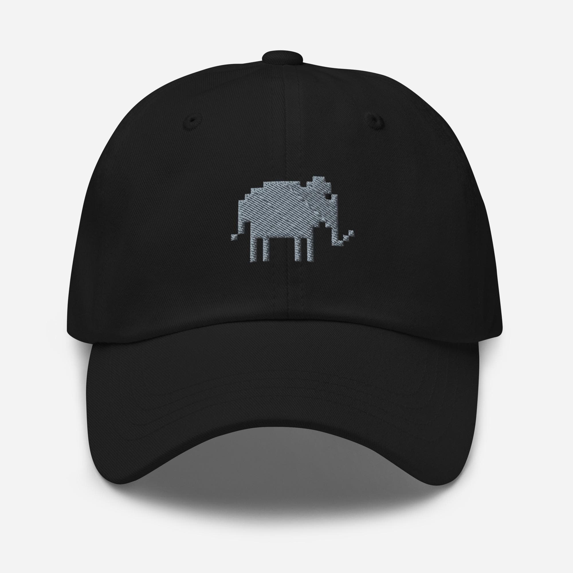Pixelated Elephant Dad Cap | Unisex Baseball Hat | Retro Animal Embroidery | Gift for Elephant Lovers