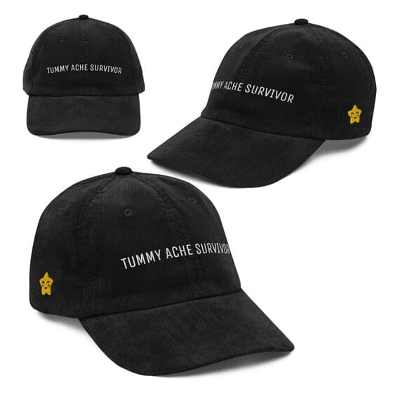 Tummy ache survivor Hat | Premium Vintage Corduroy Cap | Embroidered Hat