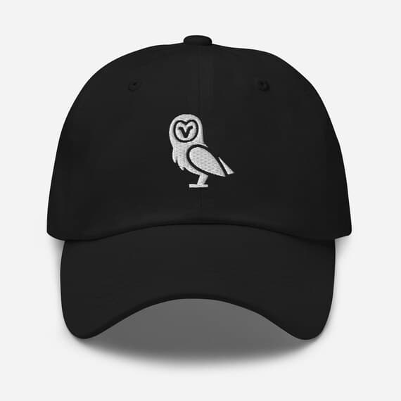 Barn Owl Hat Embroidered Cap– Cute Wildlife Cap, Nature Lover Gift, Owl Illustration Baseball Cap
