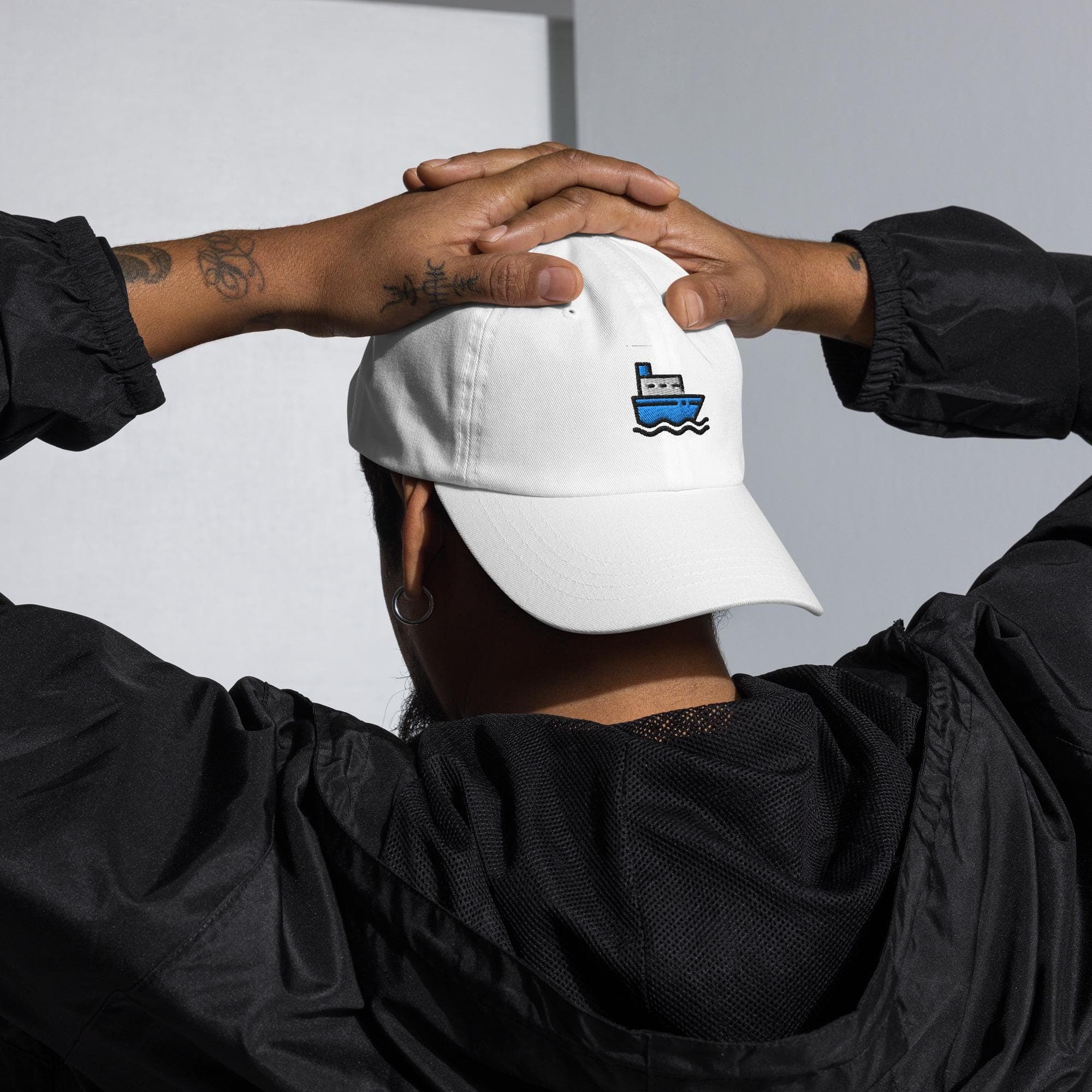 Cute Ship Embroidered Hat – Nautical Cap, Summer, Unisex, Cute Gift
