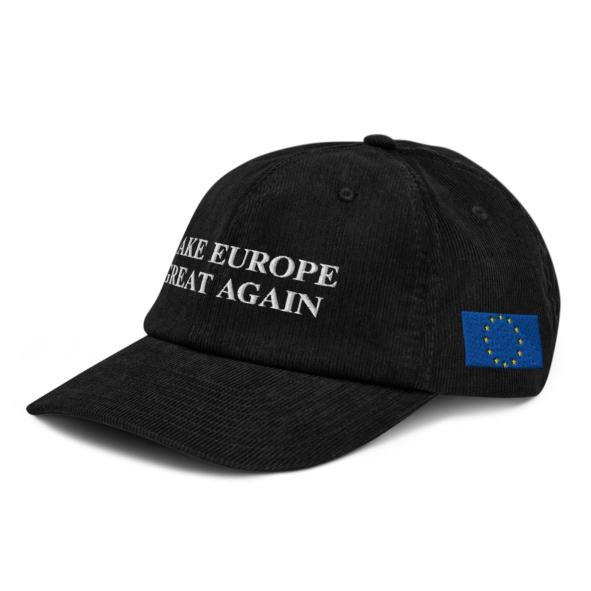 Make Europe Great Again Corduroy Hat | Embroidered Corduroy Hat | MEGA HAT | Adjustable Buckle Cap
