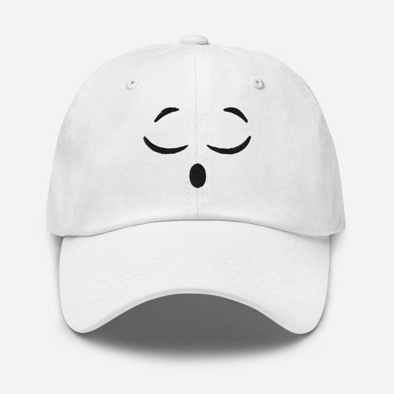 Funny Cartoon Face Embroidered Hat – Cute Expression Cap – Unique Graphic Baseball Cap