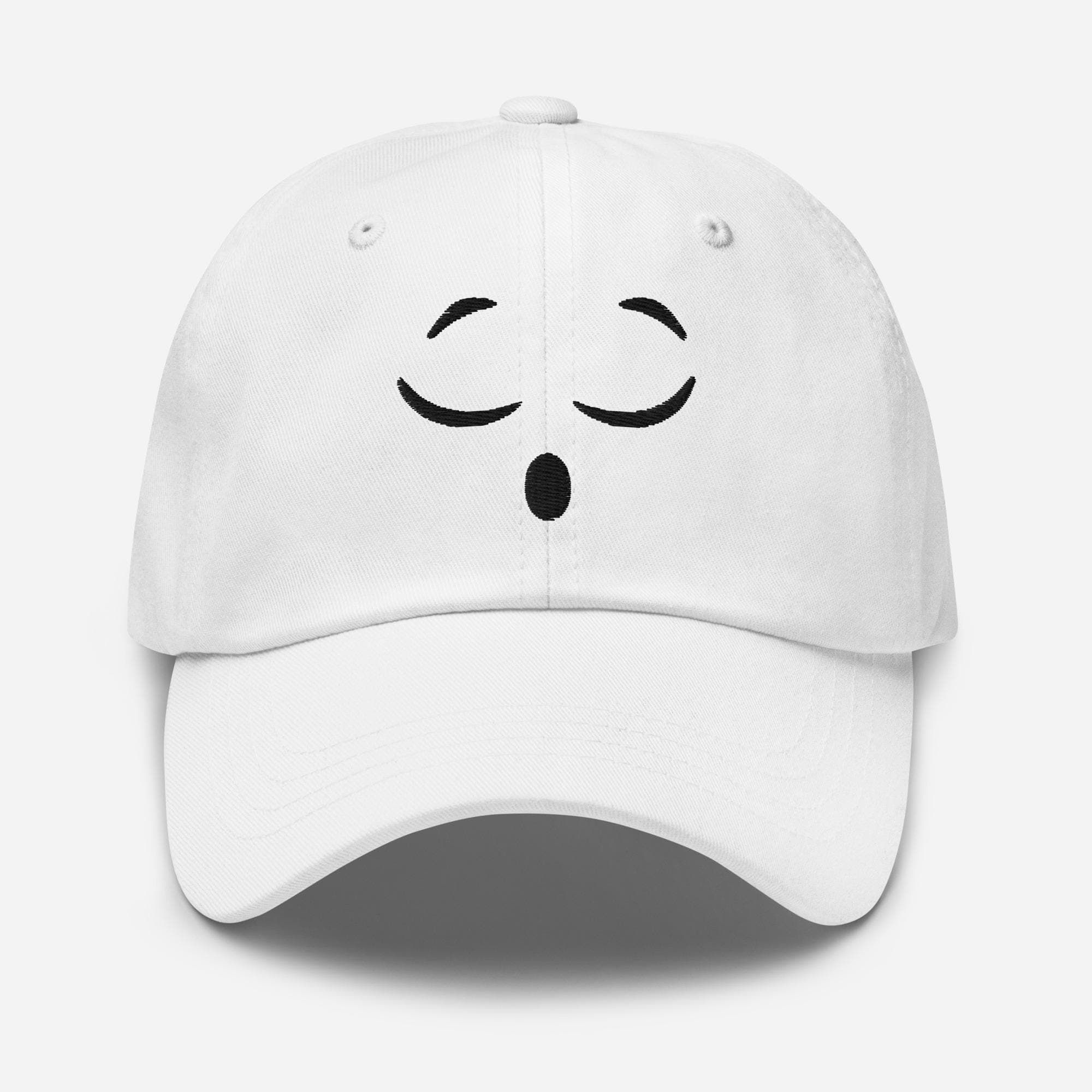 Funny Cartoon Face Embroidered Hat – Cute Expression Cap – Unique Graphic Baseball Cap