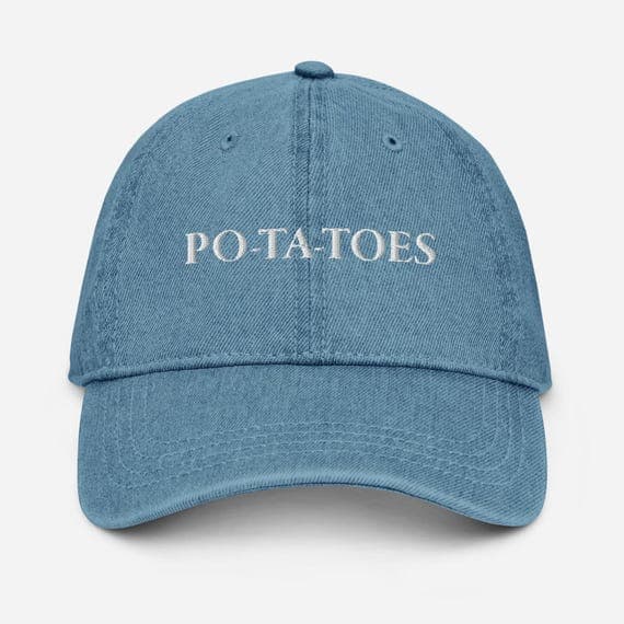 Potatoes Denim Hat Embroidered | LOTR Gift