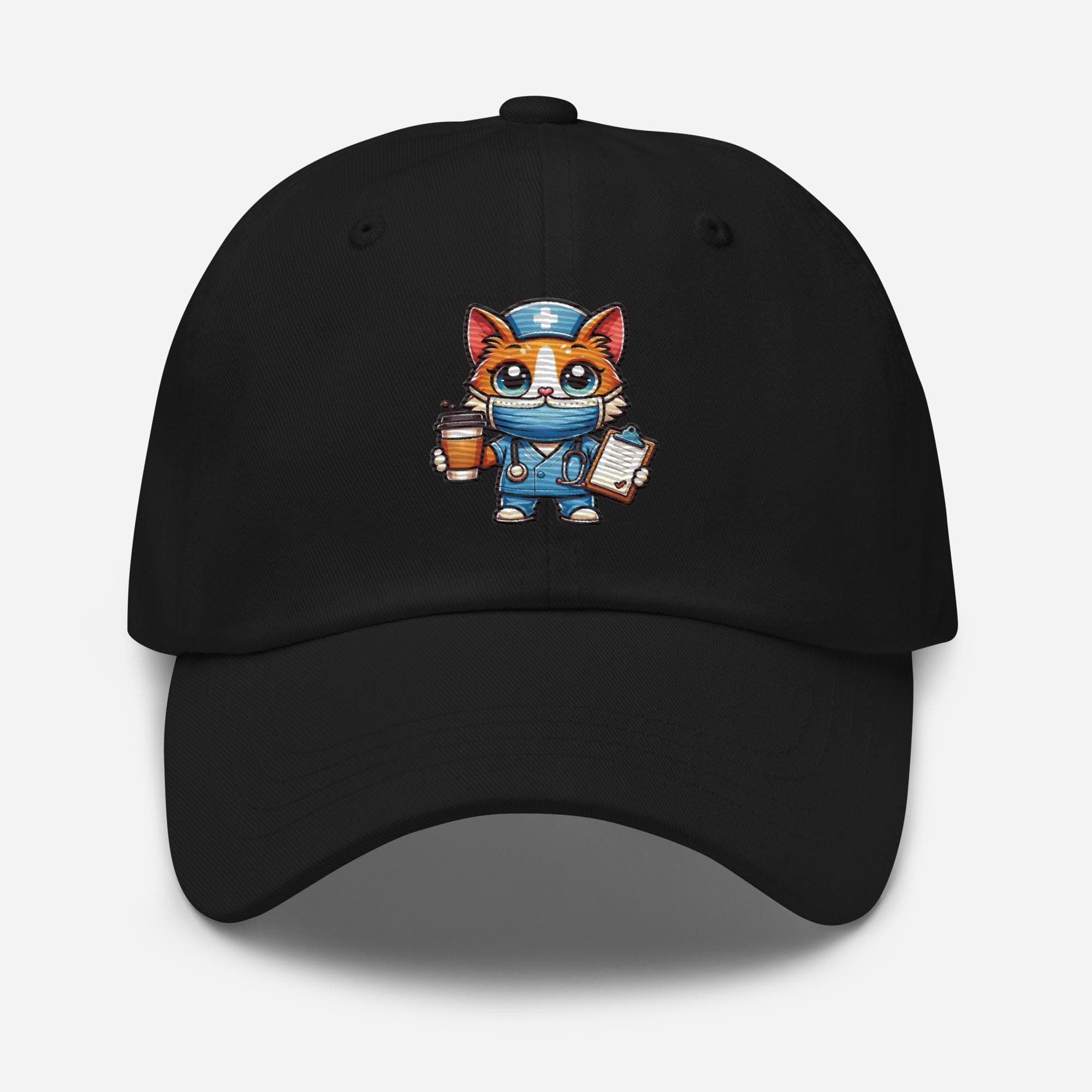 Cute Nurse Cat Hat Embroidered Dad Cap 
gift for nursing
nursing student gift
nursing student hat
medical student gift
gift for doctor
funny cat
funny cat hat
birthday gift
cute cat hat