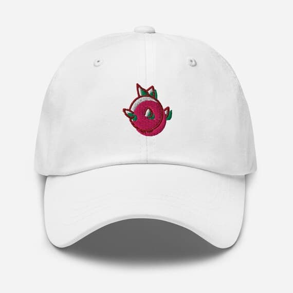 Dragon Fruit Baseball Dad Cap – Embroidered Fruit Hat, Summer Aesthetic Headwear, Casual Adjustable Cap Gift