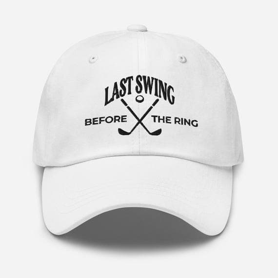 Last Swing Before The Ring Cap, Golf Party Hats, Golf Trip Hat, Golf Rope Hat, Golfing Group Hats, Matching Golf Cap, Golfer Trip Hat
