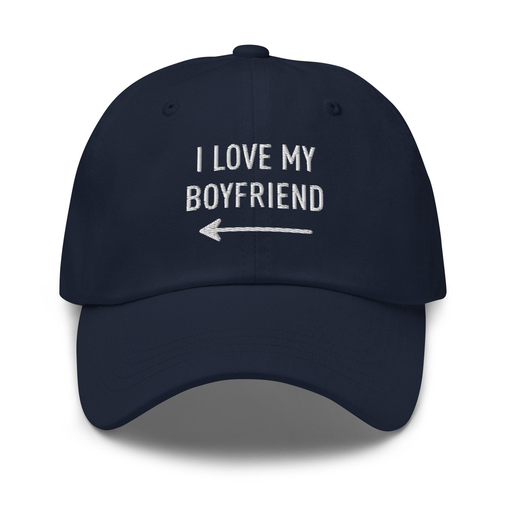 Funny Girlfriend Hat, Valentines Day Hat, Gifts for Boyfriend Dad Cap, I Love My Boyfriend Hat, Valentines Gift for Men Baseball Cap