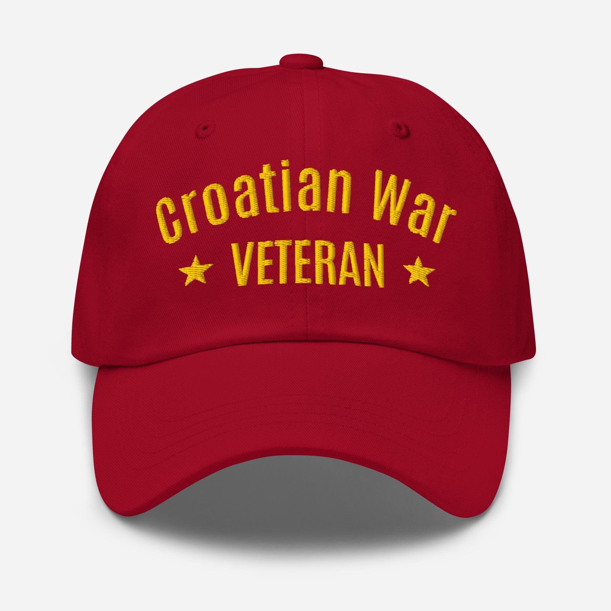 Croatian War Veteran Dad Cap | HVO HV Embroidered Baseball Hat | Military Pride