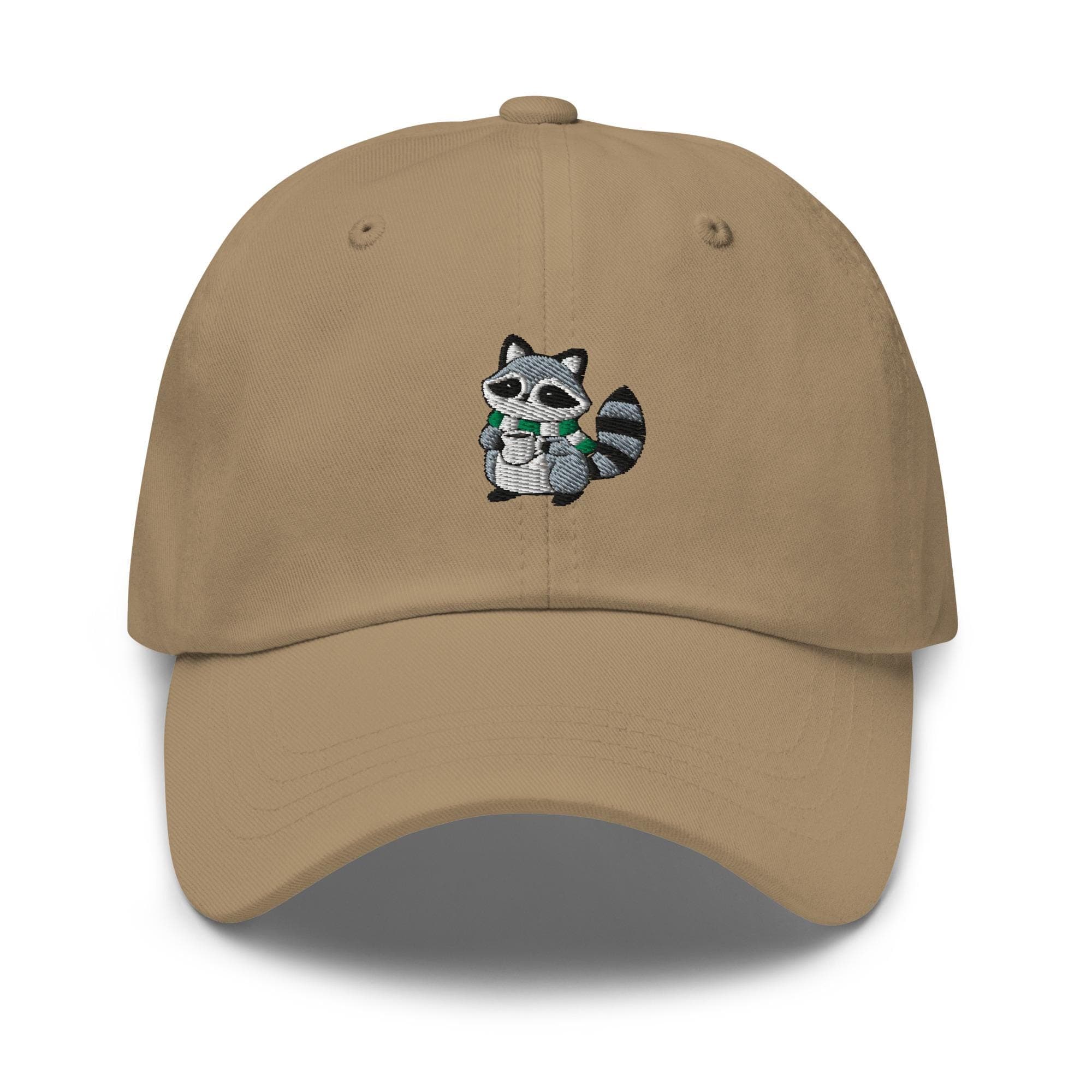 Raccoon Hat Drinking Coffee Embroidered Dad Hat, Gift For Raccoon Lovers Baseball Cap, Dad Cap Gifts, Gift for Dad Gift for Mom Raccoon Hat