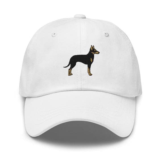 English Toy Terrier Hat Embroidered Hat Gift for Dog Owner Gift for Dad Cute Small Dog Gift Hat Gift for Dog Mom Gift for Dog Dad Hat