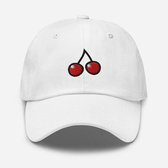 Cherry Embroidered Cap | Cute Fruit Hat