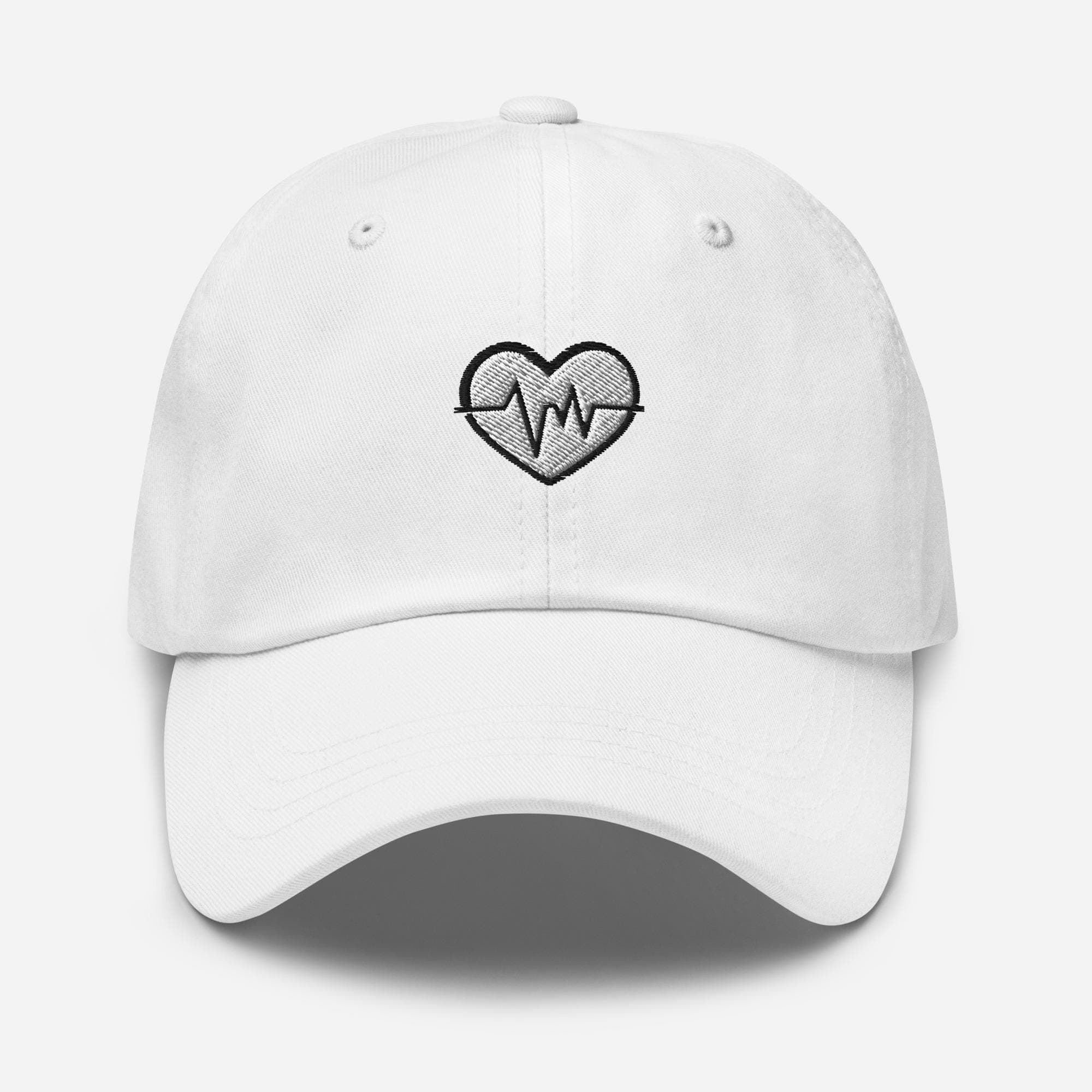 Electrocardiogram Hat – ECG Embroidered Cap, Heartbeat Design, Medical Gift, Nurse Doctor Hat, Cute Health Lover Baseball Cap