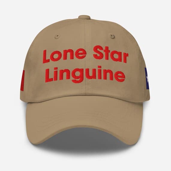 Lone Star Linguine Hat with Texas flag and Italy Flag