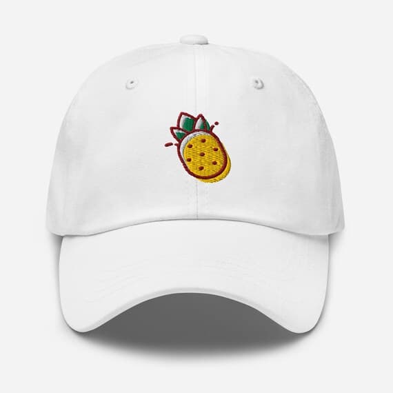 Cute Pineapple Baseball Dad Cap | Fruit Lover Summer Hat | Casual Adjustable Embroidered Cap