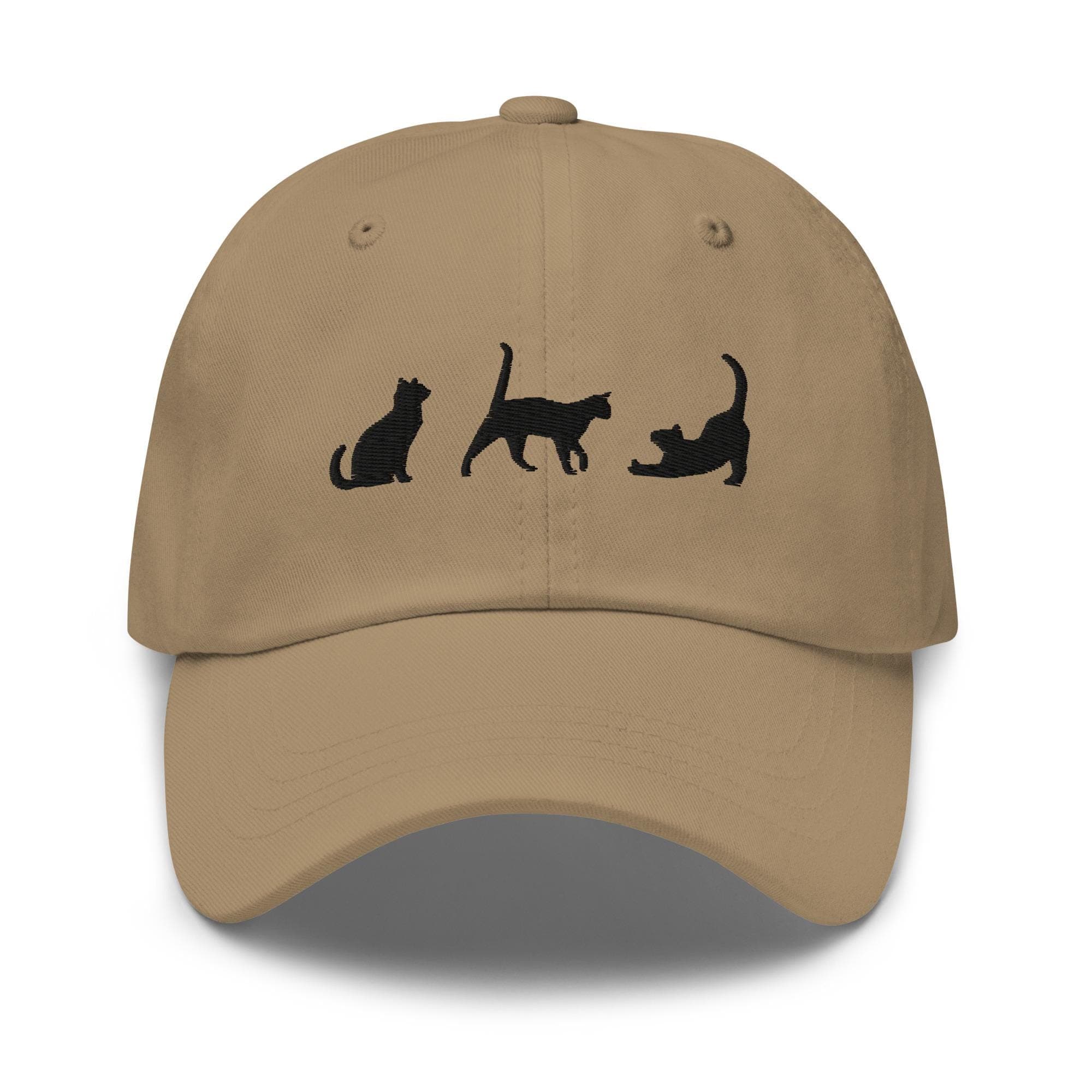Cute Cats Playing Hat Embroidered Hat Unisex Baseball Hat Strapback Cat Lover Gift Cat Mom Cat Dad