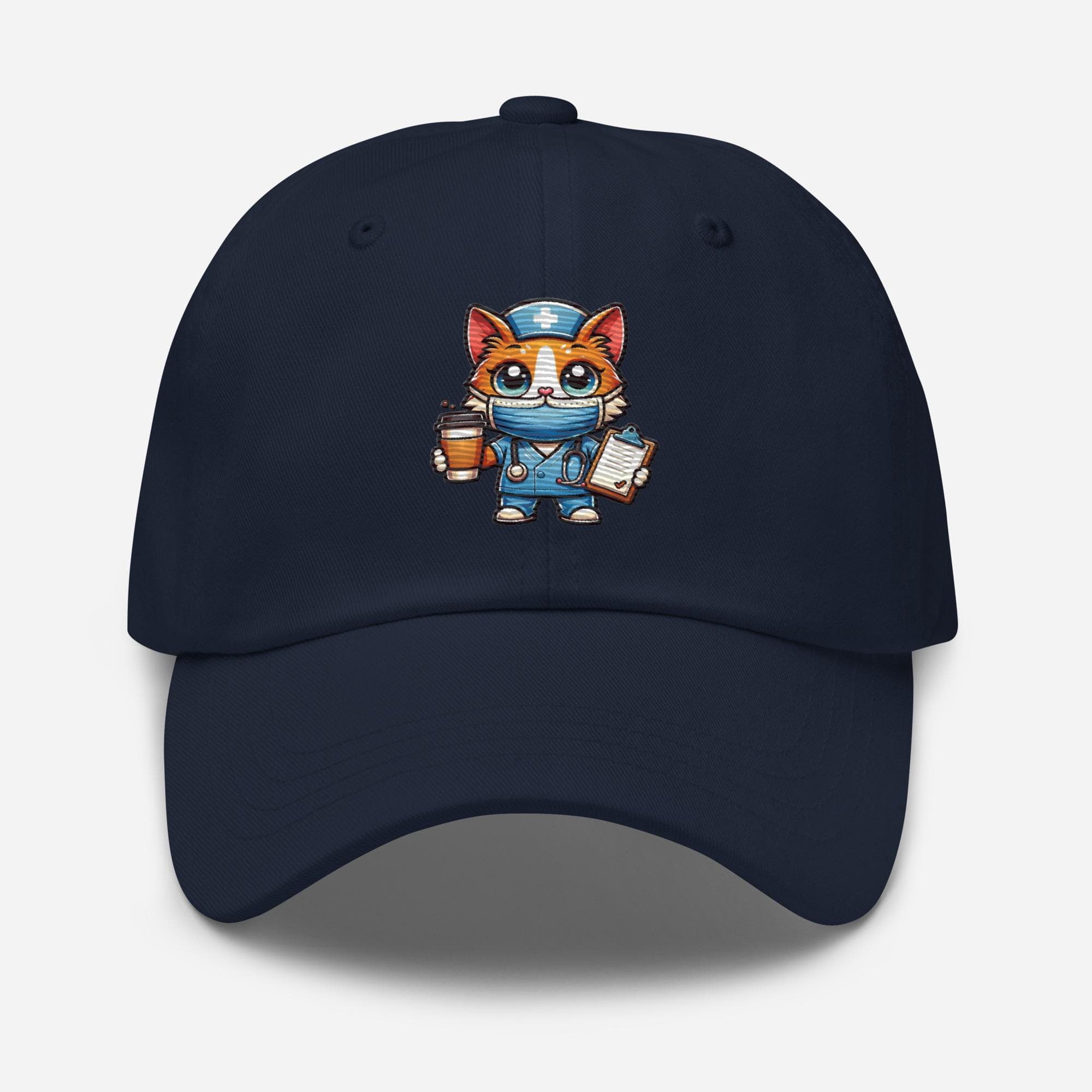 Cute Nurse Cat Hat Embroidered Dad Cap 
gift for nursing
nursing student gift
nursing student hat
medical student gift
gift for doctor
funny cat
funny cat hat
birthday gift
cute cat hat